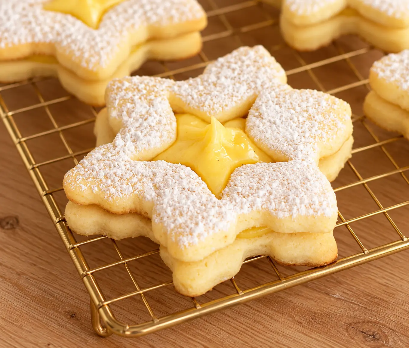 Estrella de navidad con crema de limón