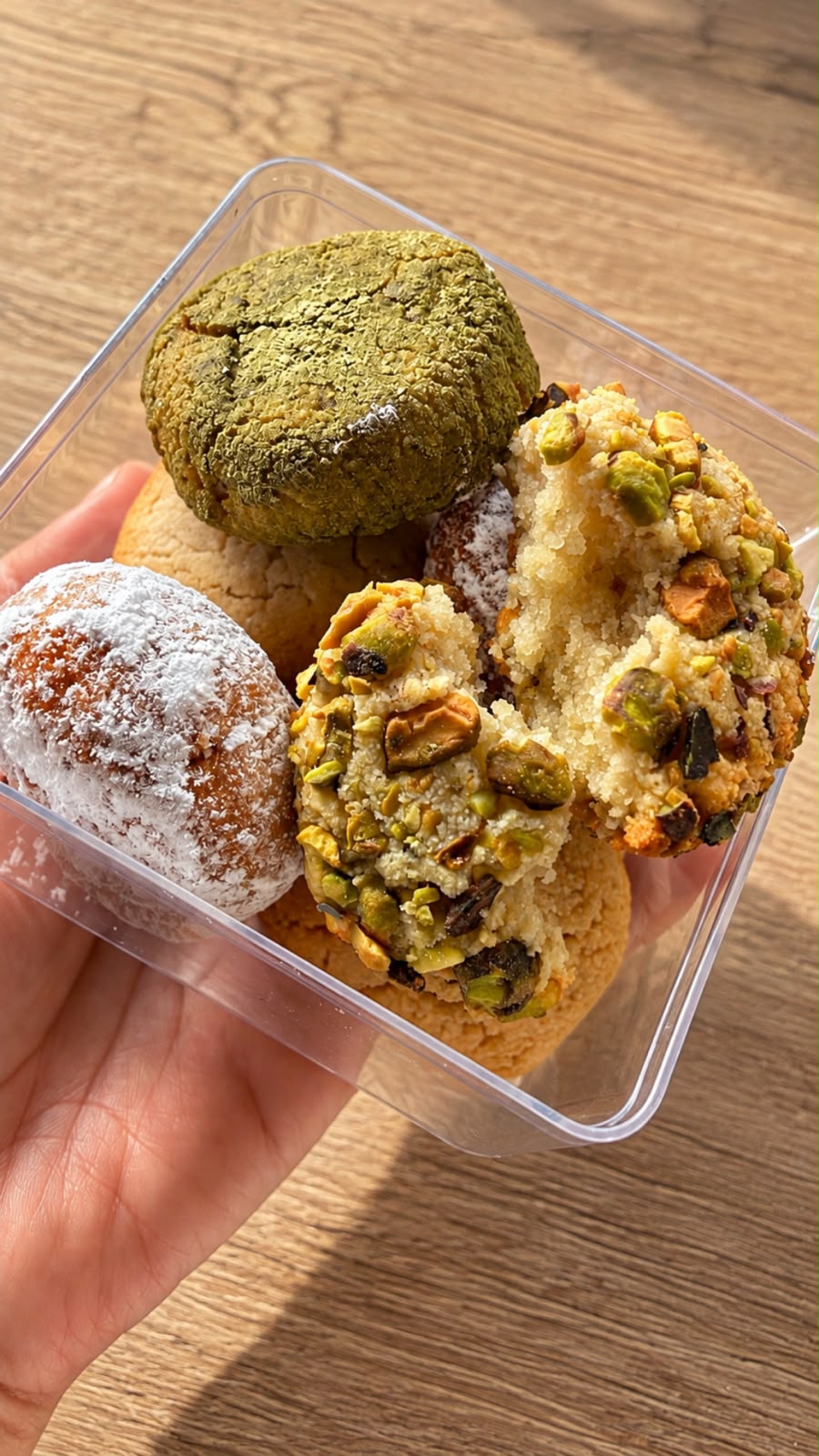 Caja de galletas navideñas saludables
